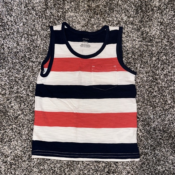 Carters Brand Red White & Blue Tank Top Size 24 Months Great Condition - Picture 2 of 6